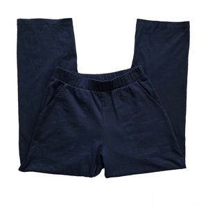 KOTN High Waisted Straight Leg Pants Navy Blue Cotton Pull-On Size XS